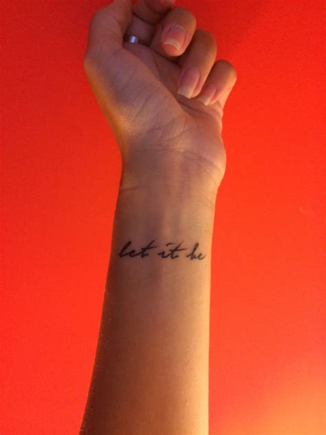 tatuaje let it be|The Meaning of Let It Be Tattoo A Symbol of Peace。